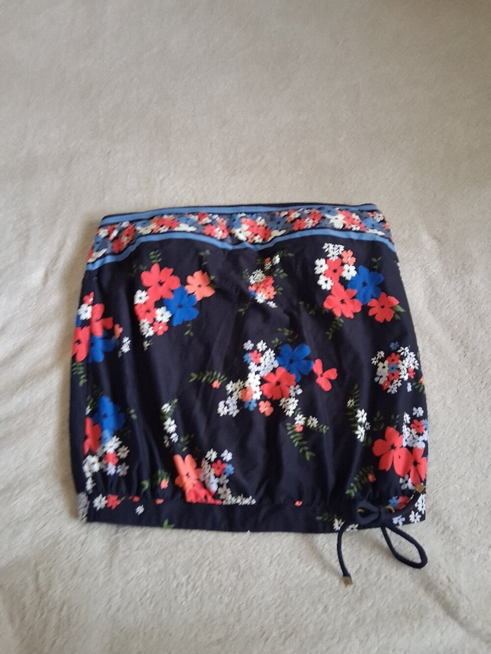 Michael Michael Kors NWOT Women's XS Navy Floral Two Piece Bandeau Swimsuit - Picture 3 of 16